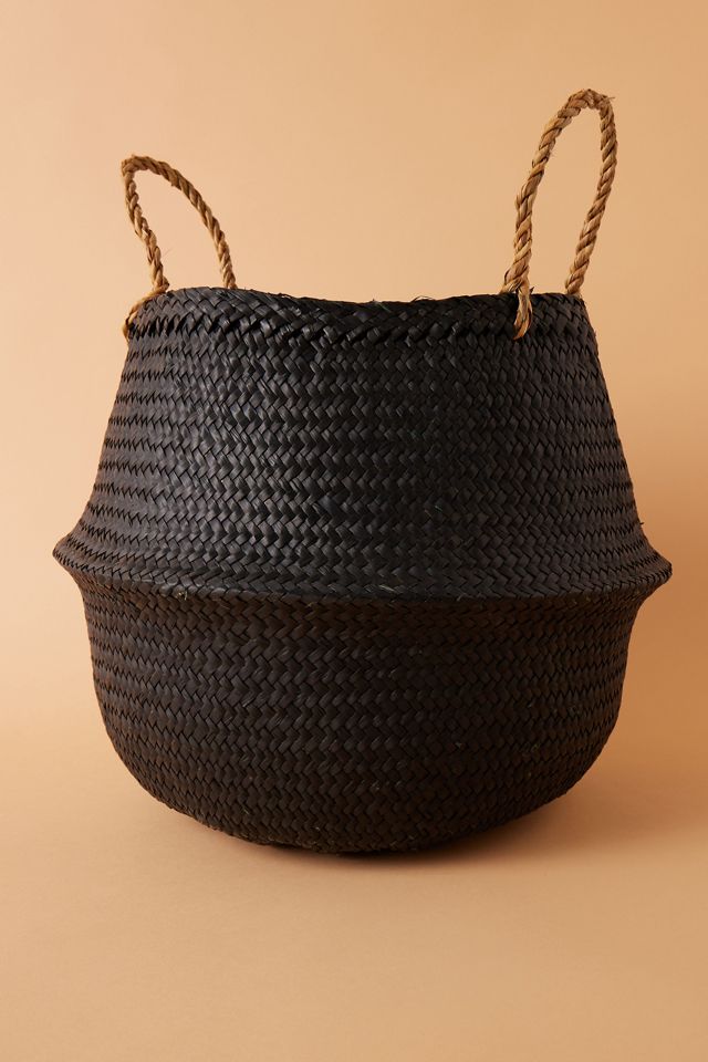 Hand-Woven Seagrass Belly Basket #1