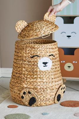 Timone Bear Basket with Lid