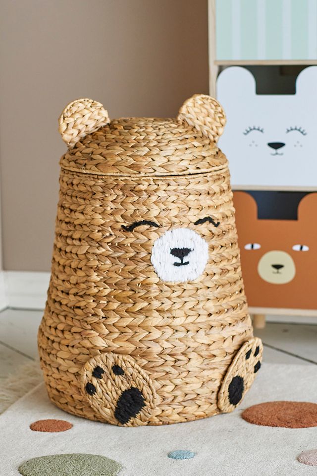 Timone Bear Basket with Lid #1