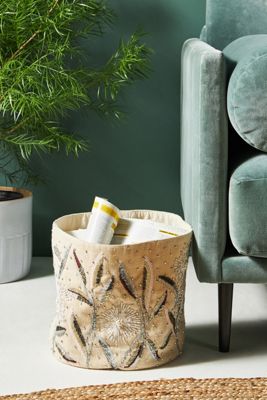 Mabel Floral Beaded Basket