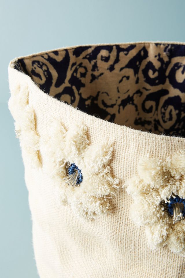 Mabel Floral Beaded Basket #1