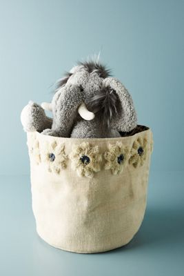 Mabel Floral Beaded Basket
