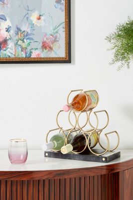 Mother-of-Pearl Inlay Wine Rack