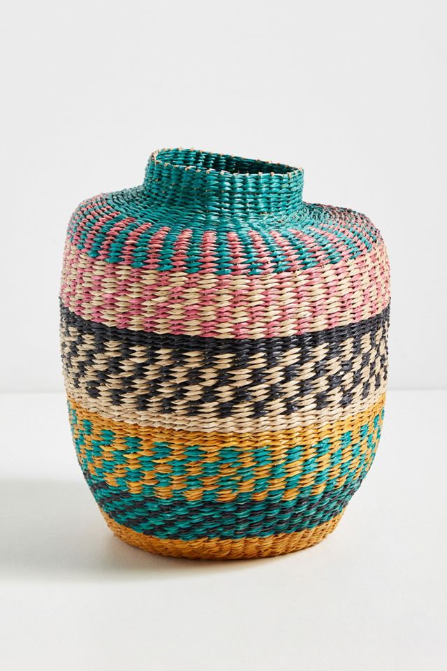Kaleidoscope Seagrass Basket #3