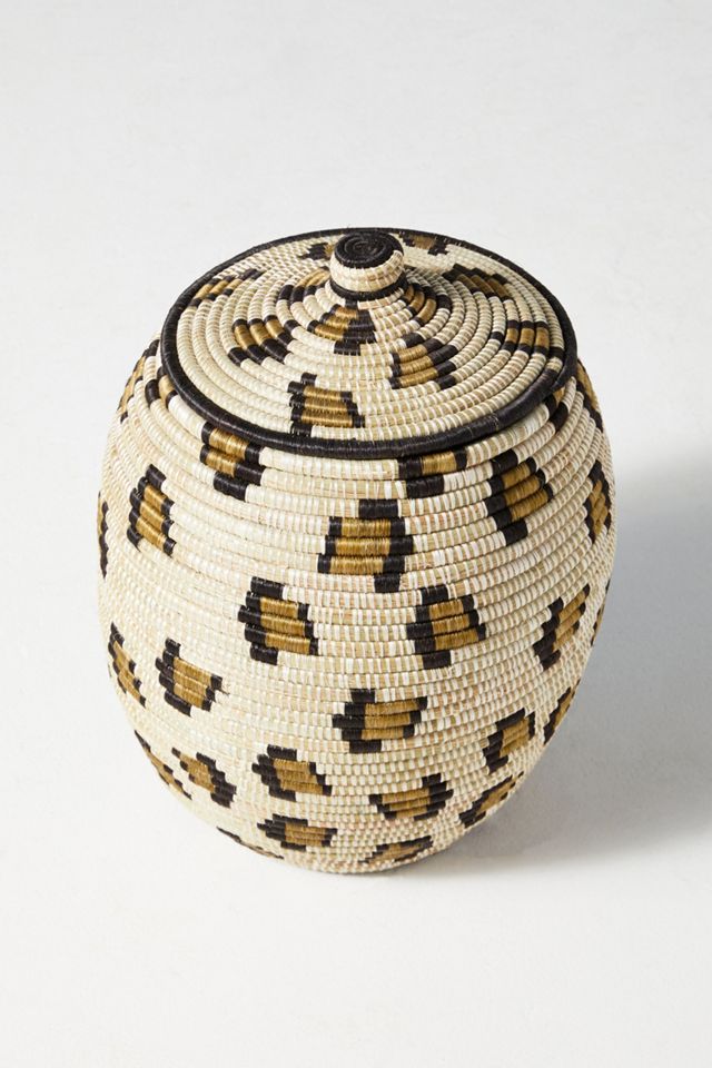 Cheetah Lidded Basket #2