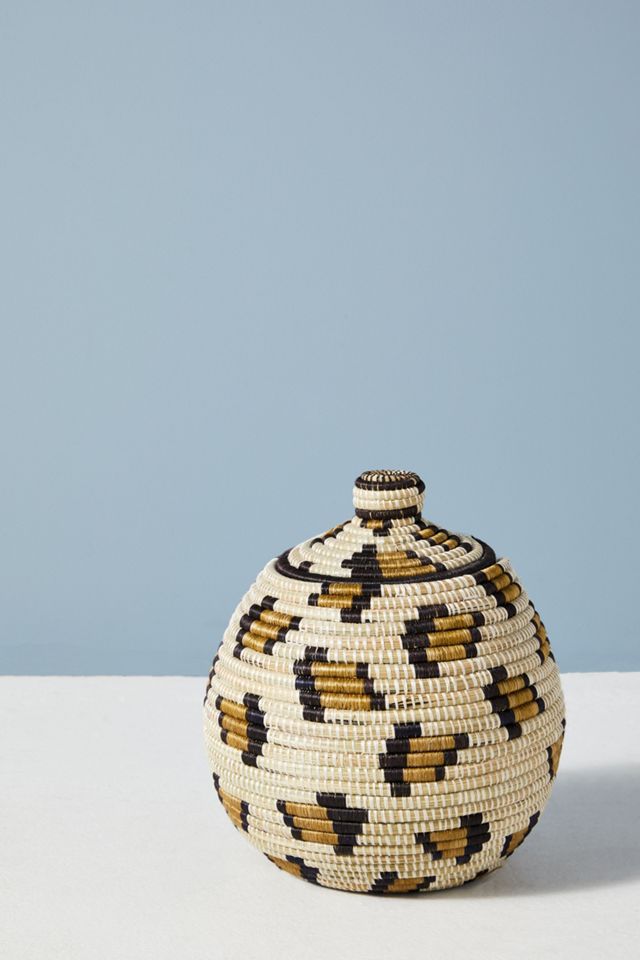 Cheetah Lidded Basket #3