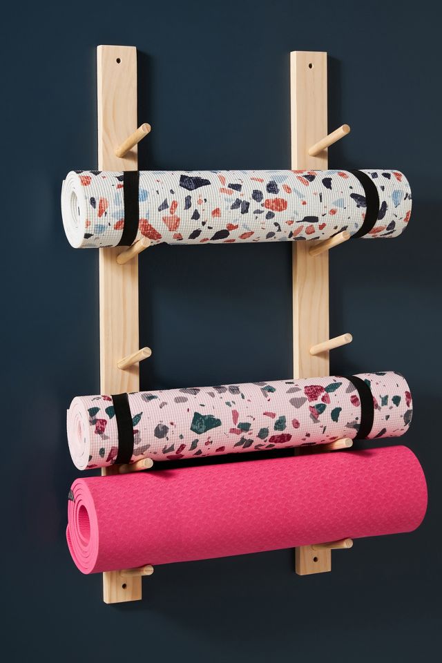 Yoga mat store wall hanger