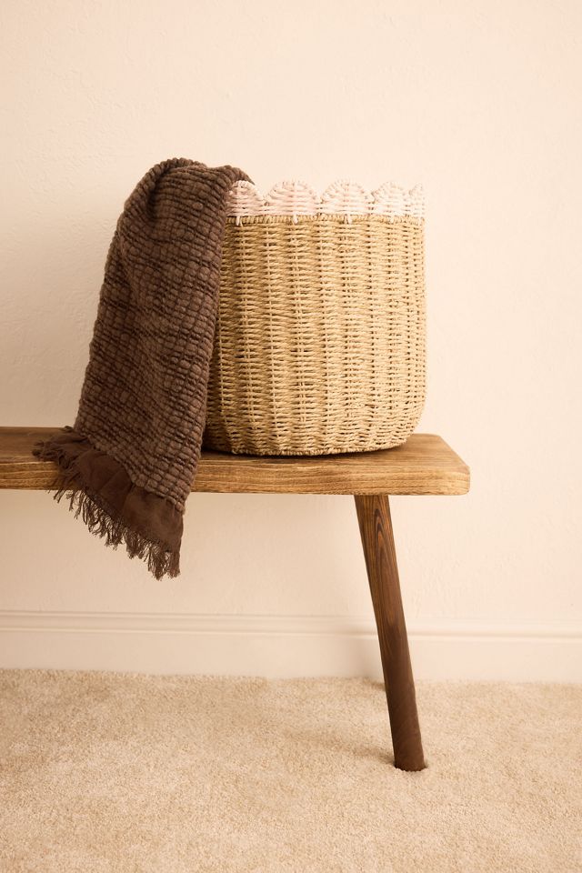 Scalloped Woven Baskets, Set of 3  #1