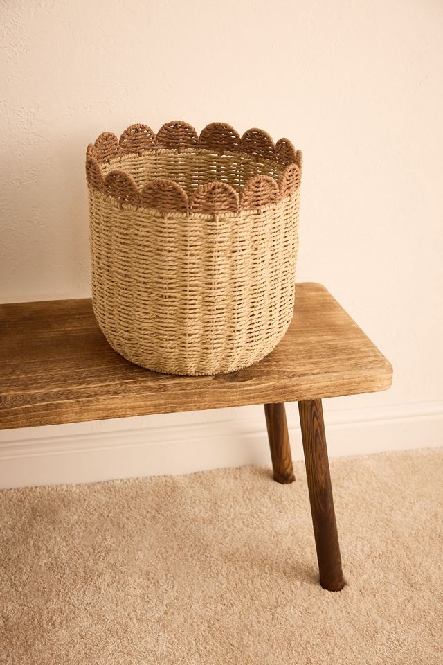 Scalloped Woven Baskets, Set of 3  #3