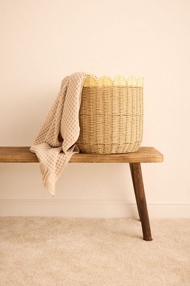 Scalloped Woven Baskets, Set of 3  #1