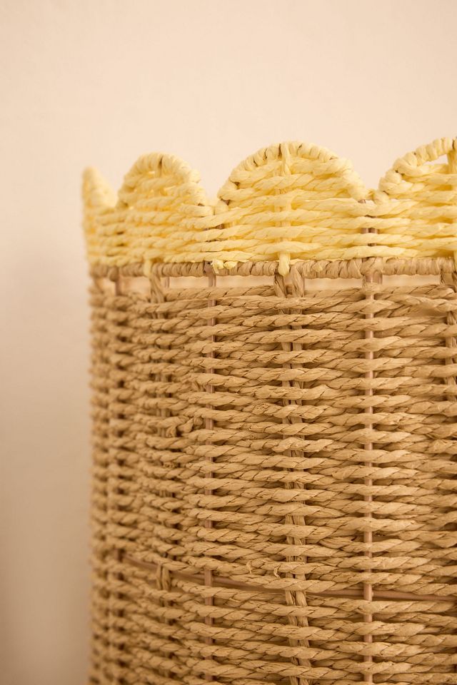 Scalloped Woven Baskets, Set of 3  #2