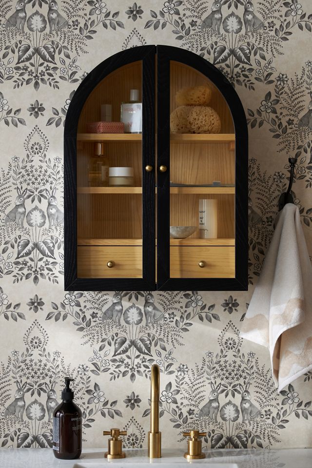 Fern Wood Bathroom Wall Cabinet #4