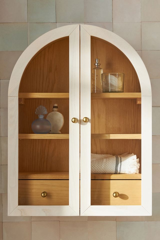Fern Wood Bathroom Wall Cabinet #8