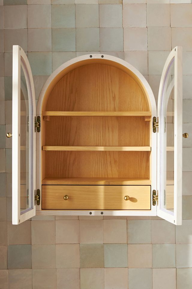 Fern Wood Bathroom Wall Cabinet #9
