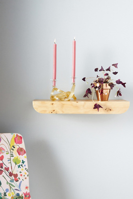 Anthropologie Tamara Floating Burl Shelf