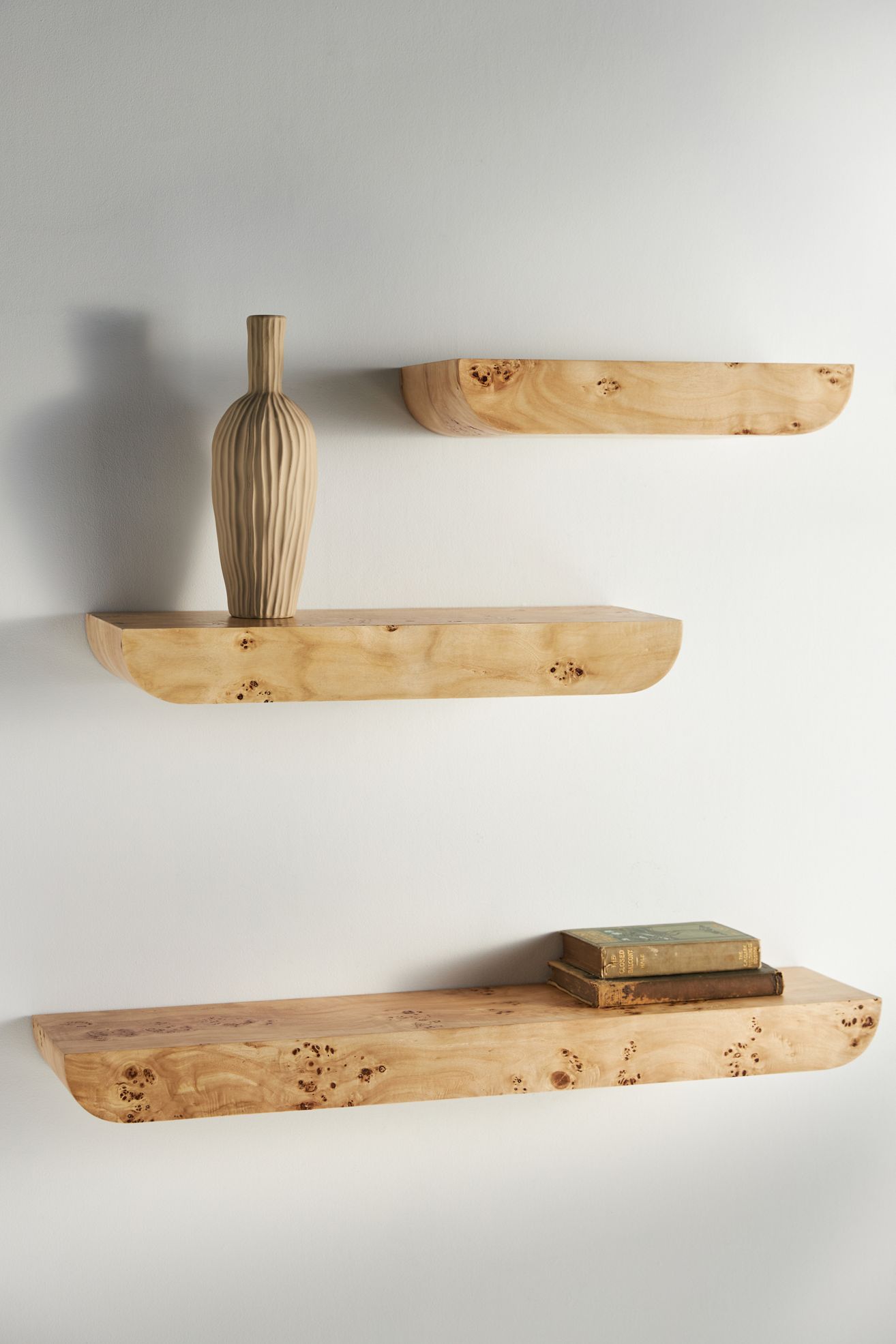 Tamara Floating Burl Shelf - Natural