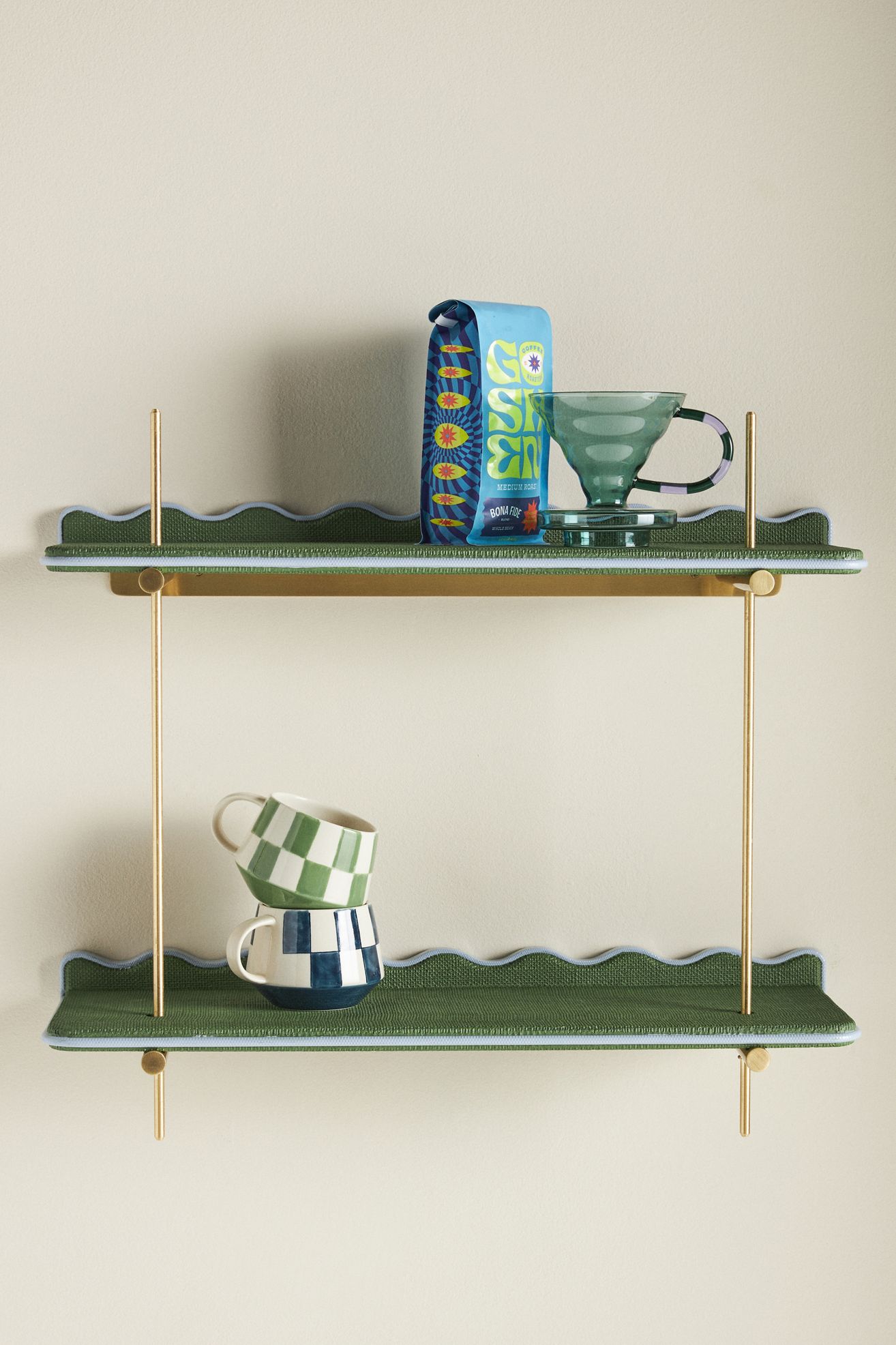 Adrie Two-Tier Shelf - GREEN, L