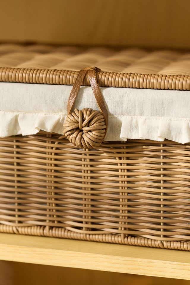 Calista Skirted Faux Rattan Trunk #2