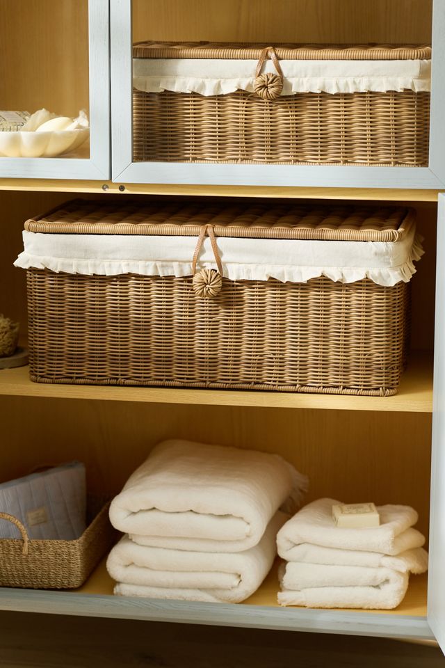Calista Skirted Faux Rattan Trunk #3
