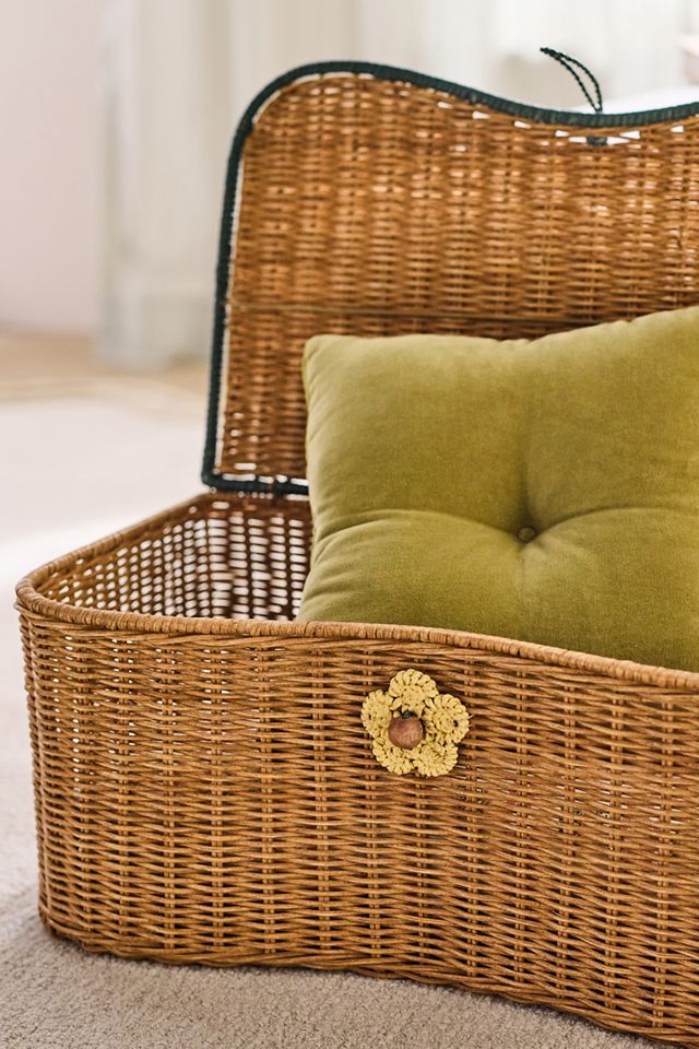 Burke Lidded Wicker Basket #2