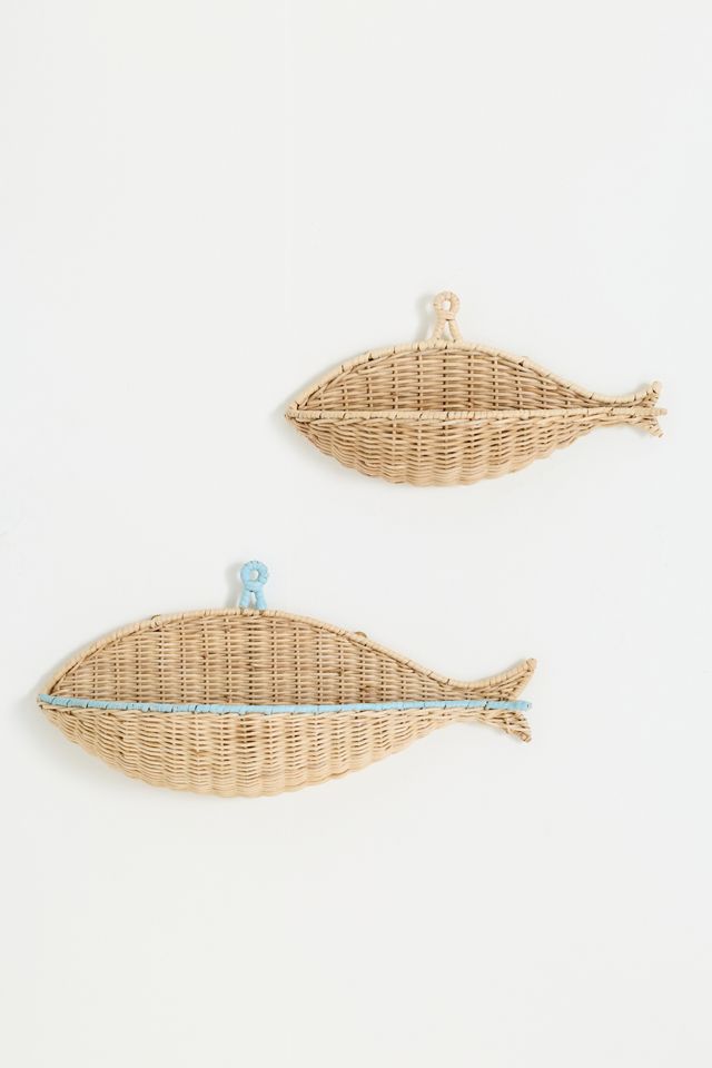 Fish Wicker Wall Basket #3