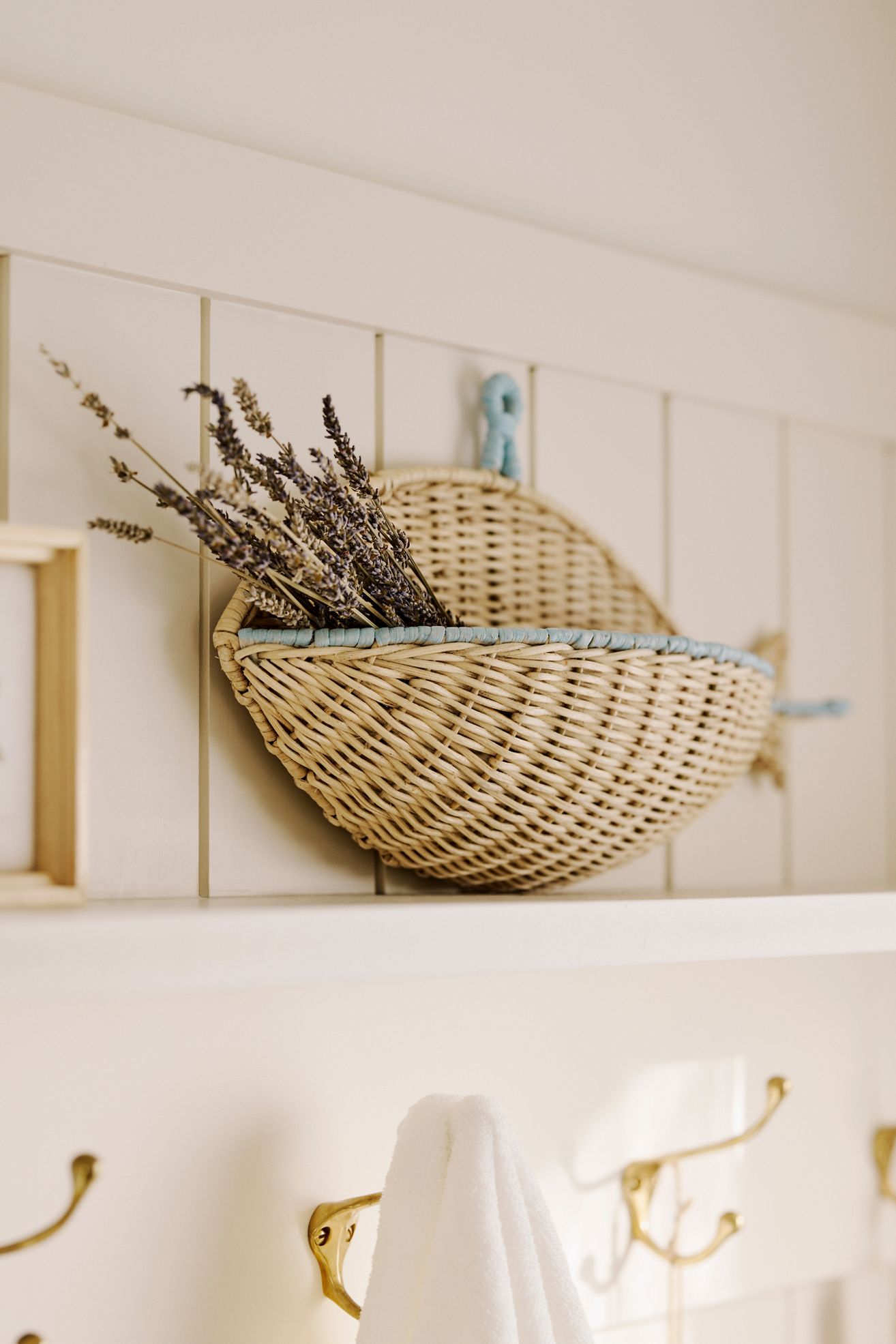 Fish Wicker Wall Basket - Blue, Standard