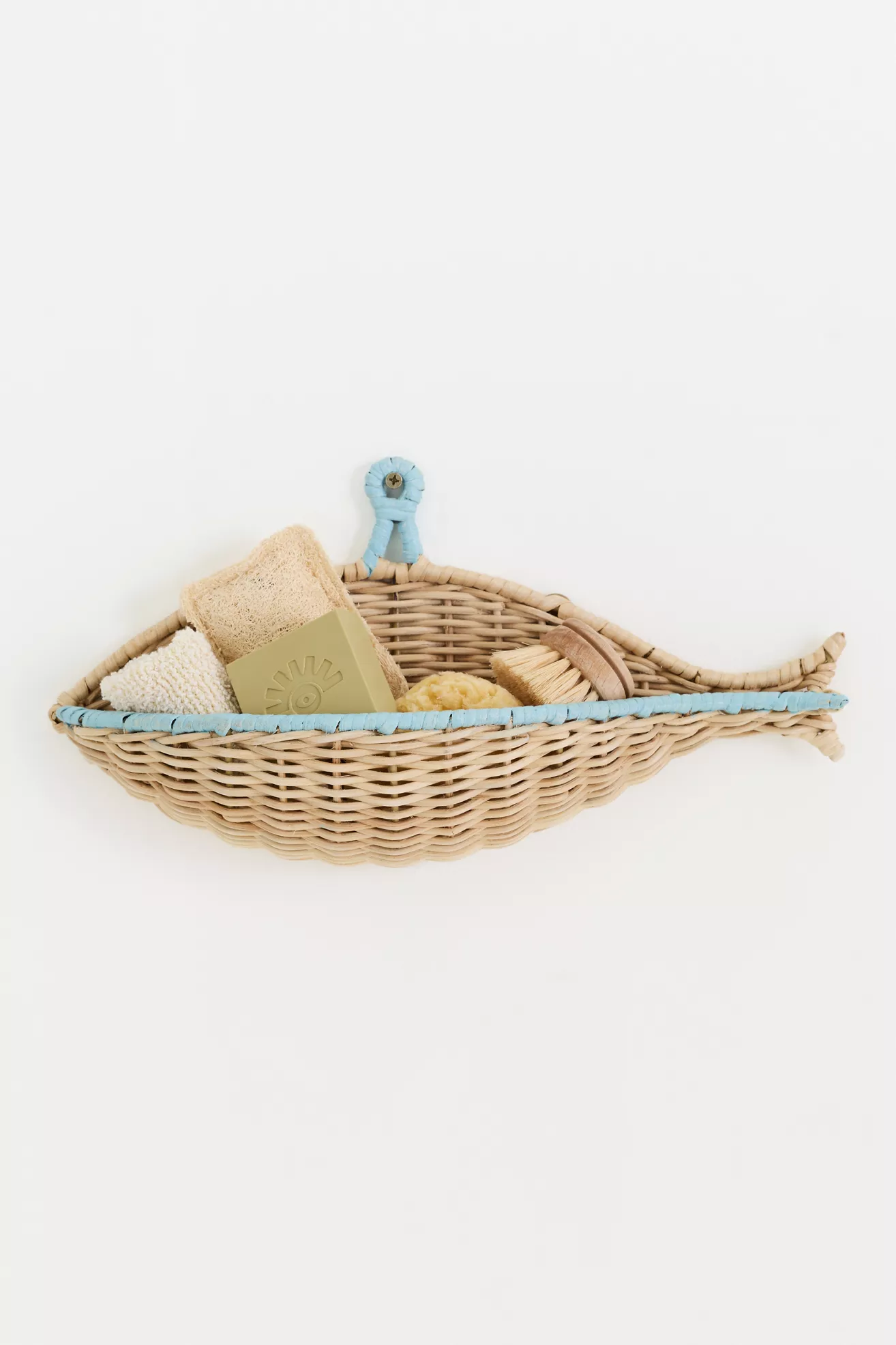Fish Wicker Wall Basket - thumbnail 2