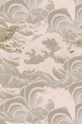 Mindthegap Beige Sea Waves Wallpaper