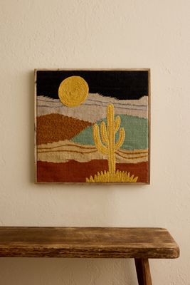 Arte de Pared de Cactus Bordado