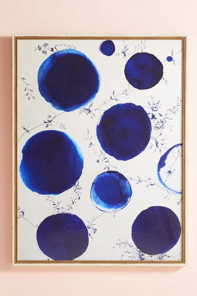 Blue Dots Wall Art #1