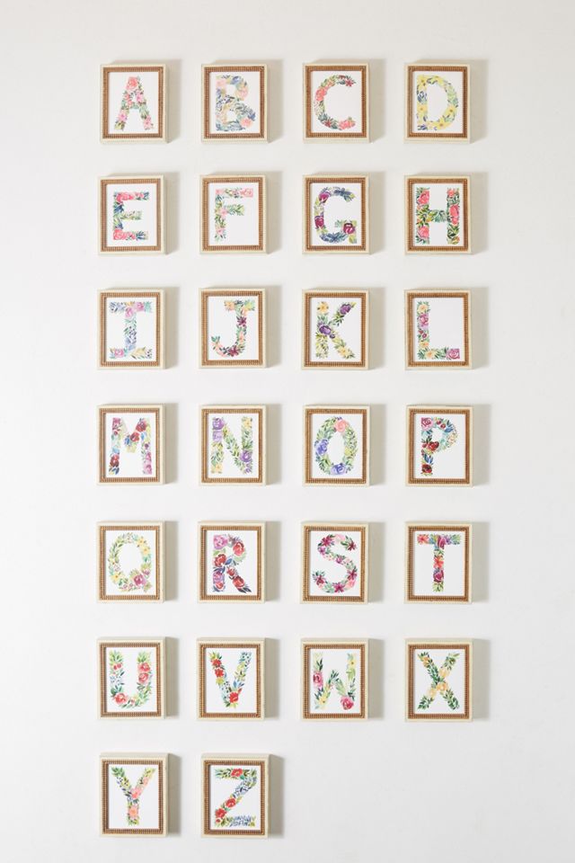 Floral Monogram Wall Art #1