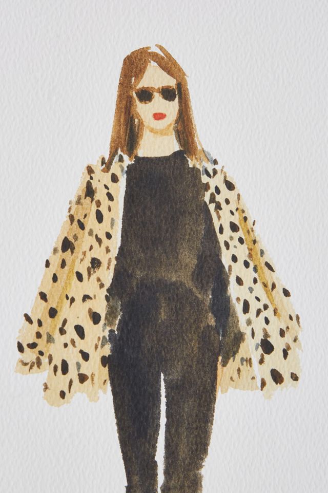 Leopard And Black Wall Art #1