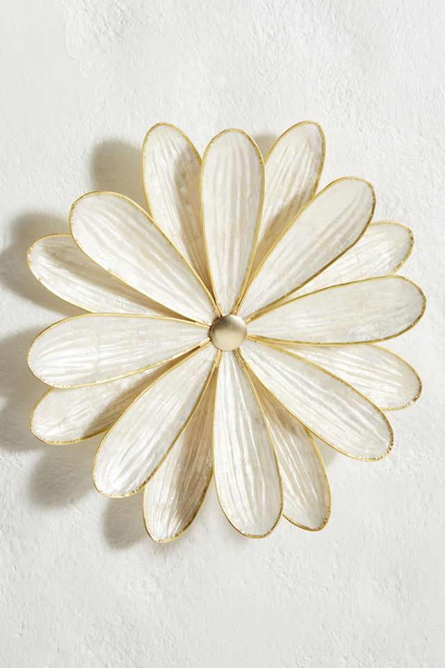 Capiz Flower Wall Charm #3
