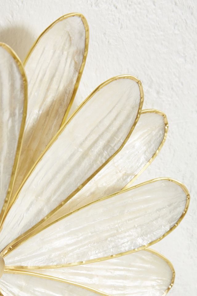 Capiz Flower Wall Charm #4