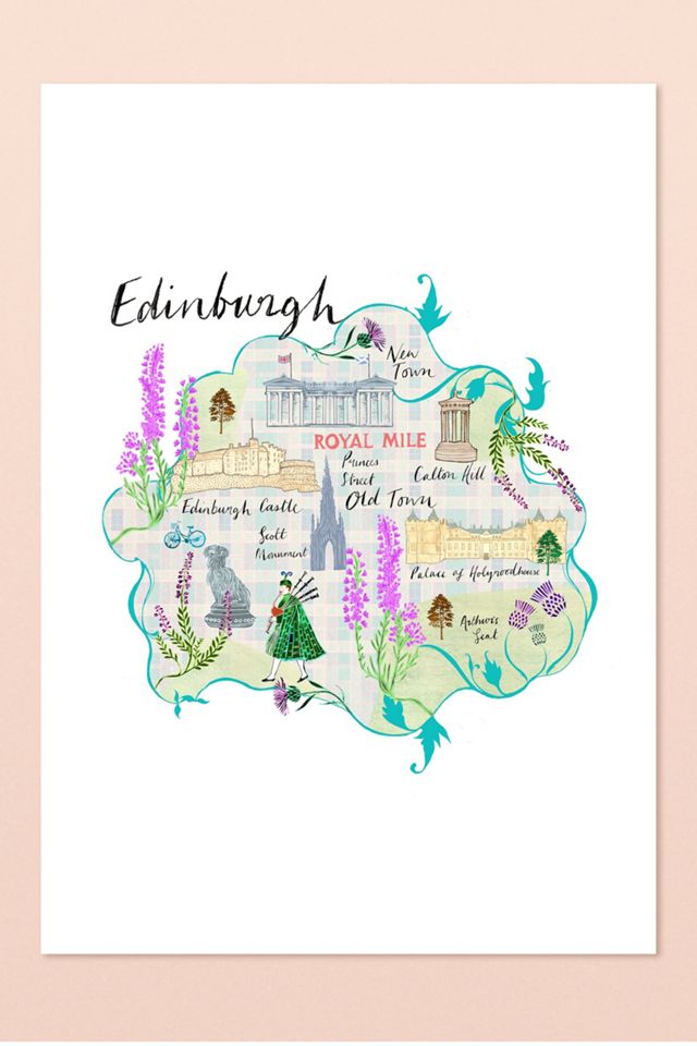 Josie Shenoy Edinburgh Map Print #1