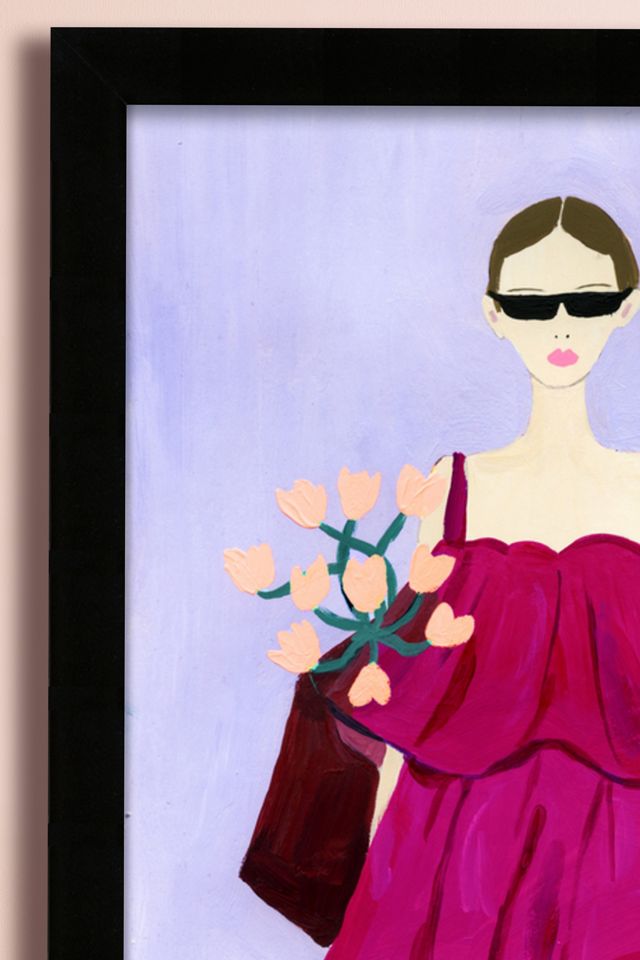 Girl With Tulips Wall Art #1