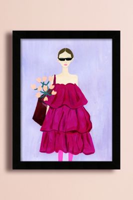 Girl With Tulips Wall Art