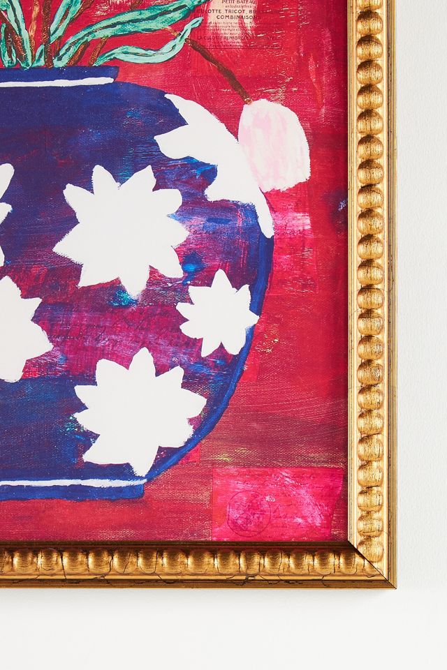 Arte de pared de bayas, azules y blancos #2