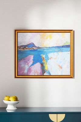 Arte della parete di meditazione blu