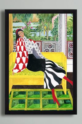 Dama sentada 4 por Sharan Ranshi Arte mural