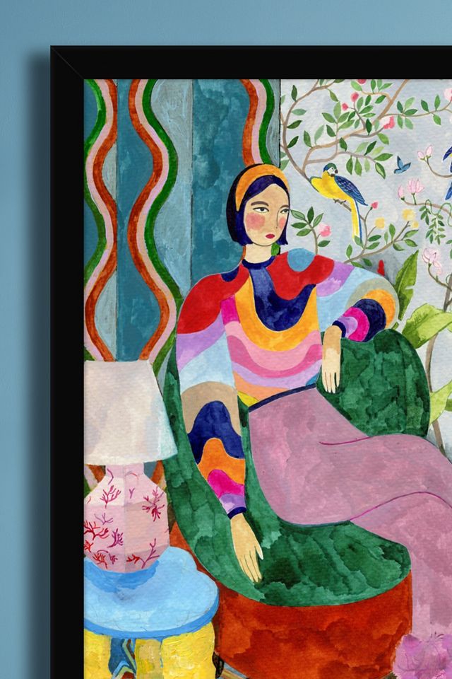 Seated Lady 2 by Sharan Ranshi Wall Art #1