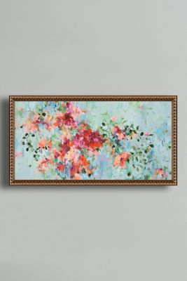 Arreglo en Carmesí y Verde Azulado por Arte de Pared de Sonal Nathwani