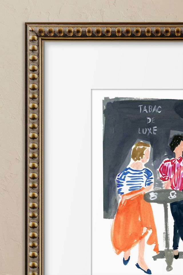 Women at Paris Café Framed Wall Art #1