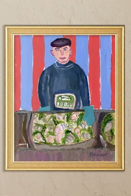 Oyster Seller Framed Wall Art