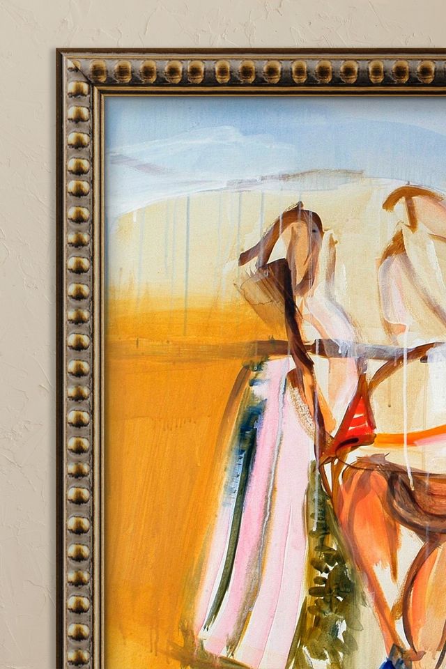 My Brother and I at the Beach Framed Wall Art #1