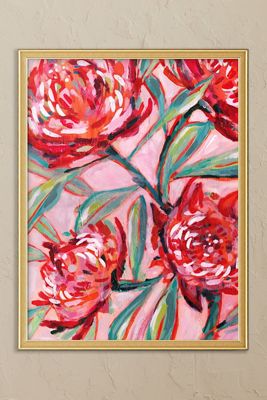 Waratah Painting Framed Wall Art