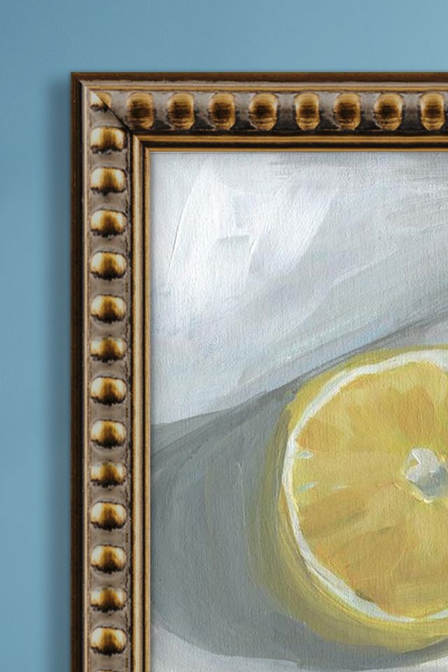 Sliced Lemon Framed Wall Art #1