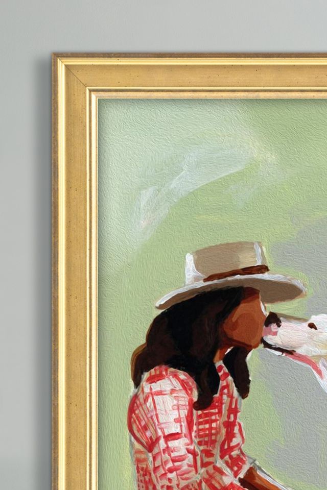 Puppy Dog Kisses Framed Wall Art #1