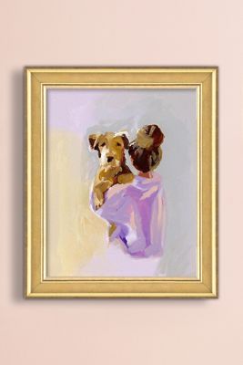 Shoulder Pup Framed Wall Art