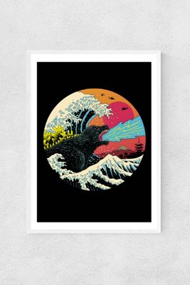 Arte de Pared Kaiju Onda Retro